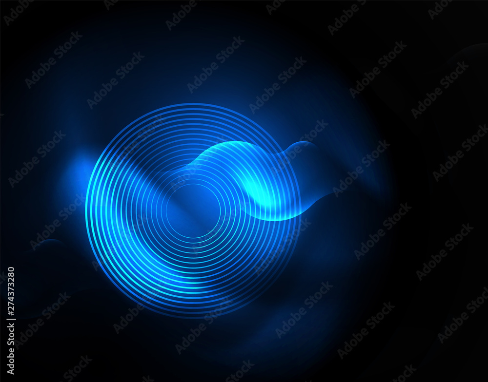 Shiny neon geometric waves template Shiny neon geometric waves template