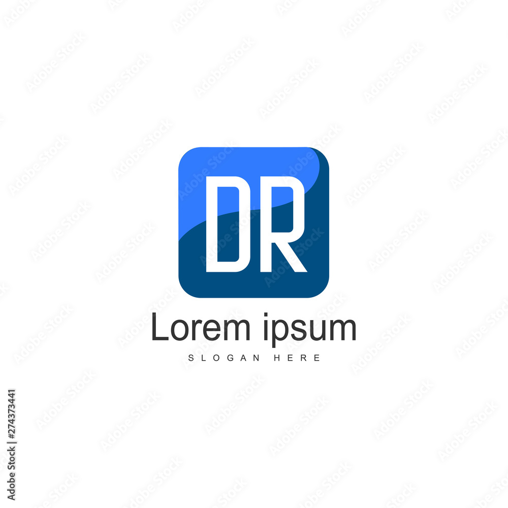 Initial DR logo template with modern frame. Minimalist DR letter logo vector illustration Initial DR logo template with modern frame. Minimalist DR letter logo vector illustration
