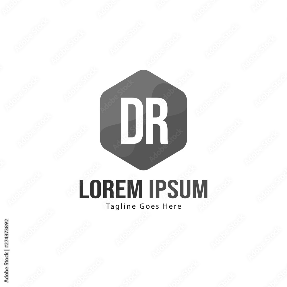 Initial DR logo template with modern frame. Minimalist DR letter logo vector illustration Initial DR logo template with modern frame. Minimalist DR letter logo vector illustration