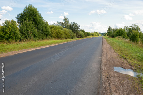 Wallpaper Mural Country asphalt highway stretching away on a summer day Torontodigital.ca