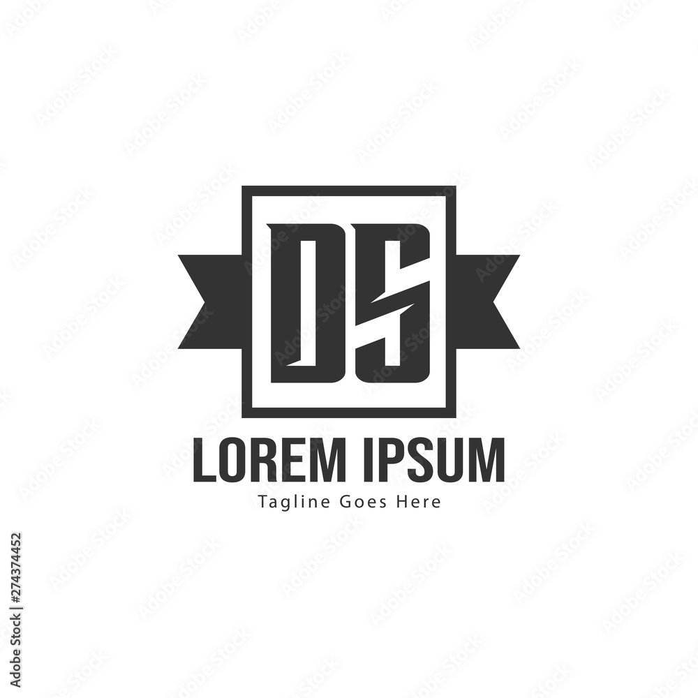 Initial DS logo template with modern frame. Minimalist DS letter logo vector illustration Initial DS logo template with modern frame. Minimalist DS letter logo vector illustration
