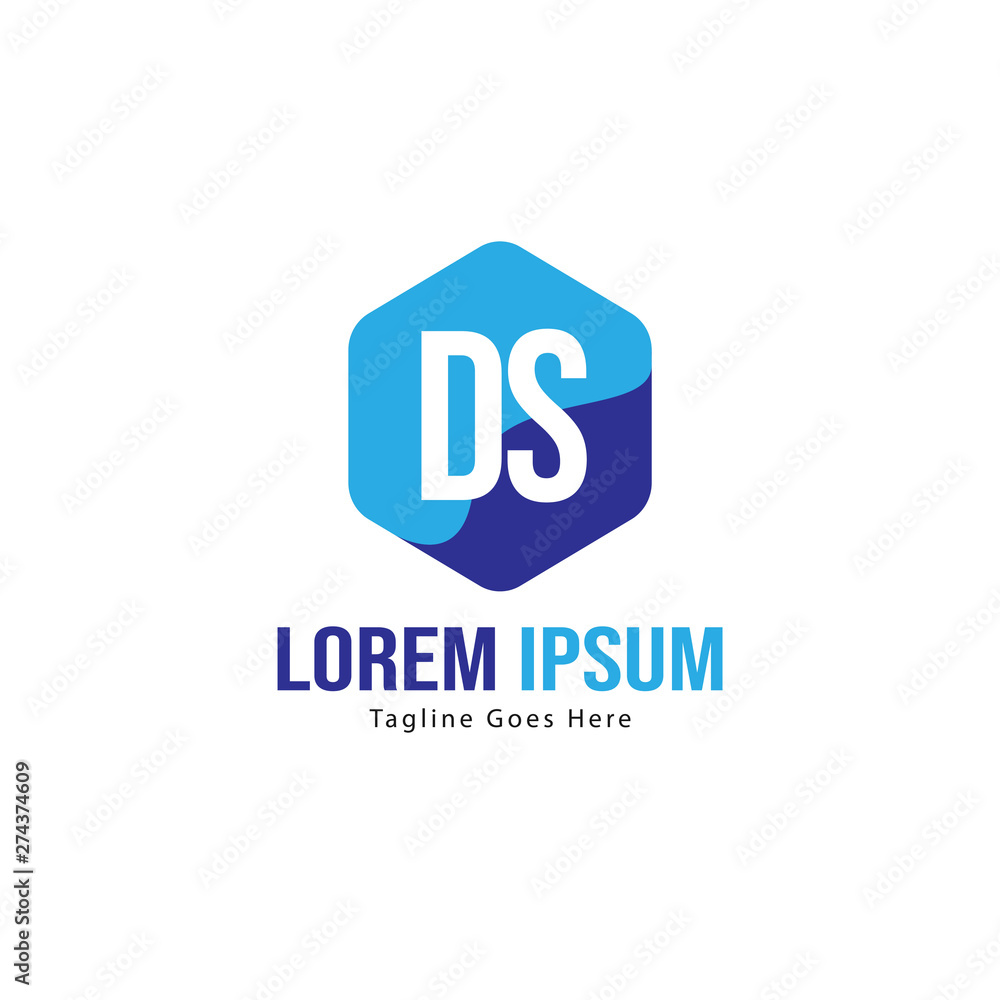 Initial DS logo template with modern frame. Minimalist DS letter logo vector illustration Initial DS logo template with modern frame. Minimalist DS letter logo vector illustration