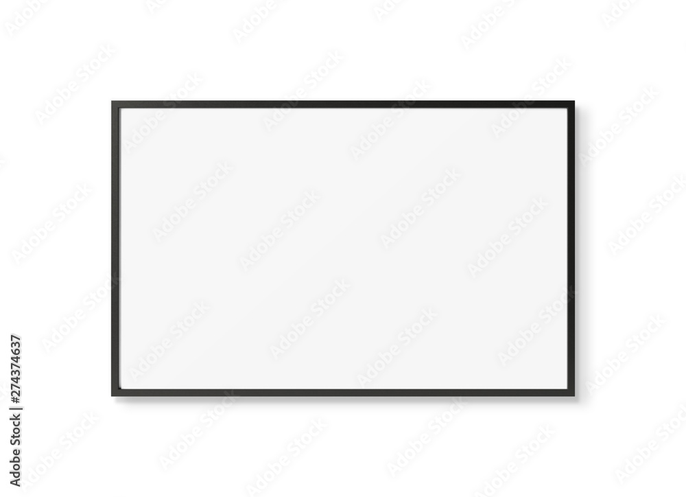 Black rectangular wooden frame on wall background 3D rendering Black rectangular wooden frame on wall background 3D rendering