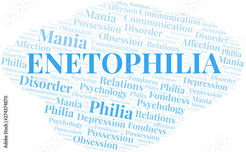 Enetophilia word cloud. Type of Philia.