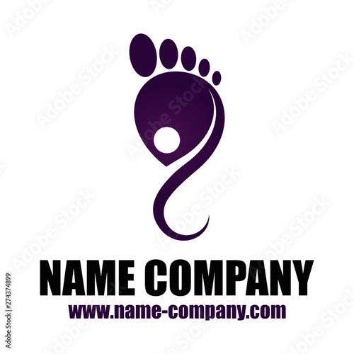logo podologue pied pédicure santé bien-être