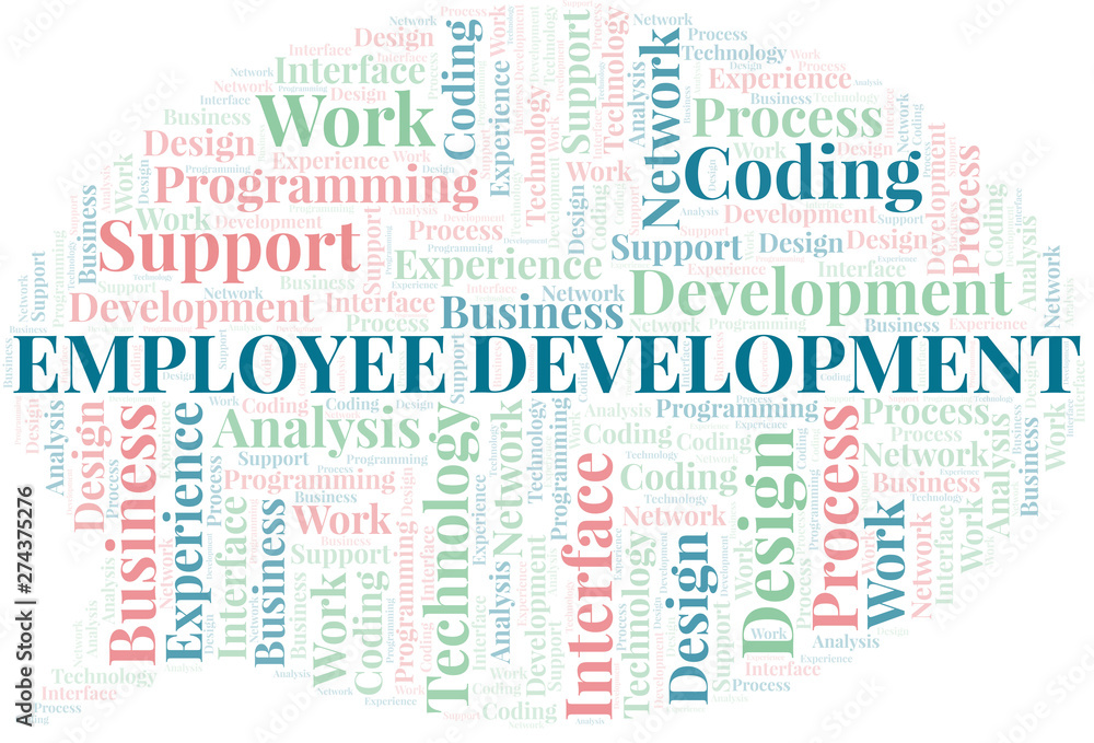 Fototapeta premium Employee Development word cloud. Wordcloud made with text only.