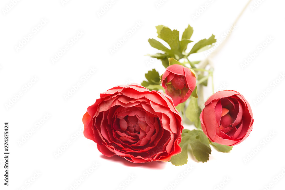 pink artificial flower isolated on white background pink artificial flower isolated on white background