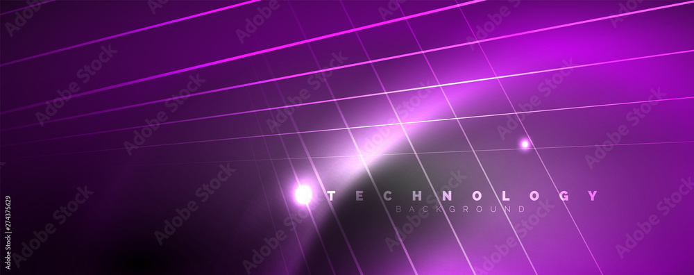 Color light with lines, outer space background, bright rays Color light with lines, outer space background, bright rays