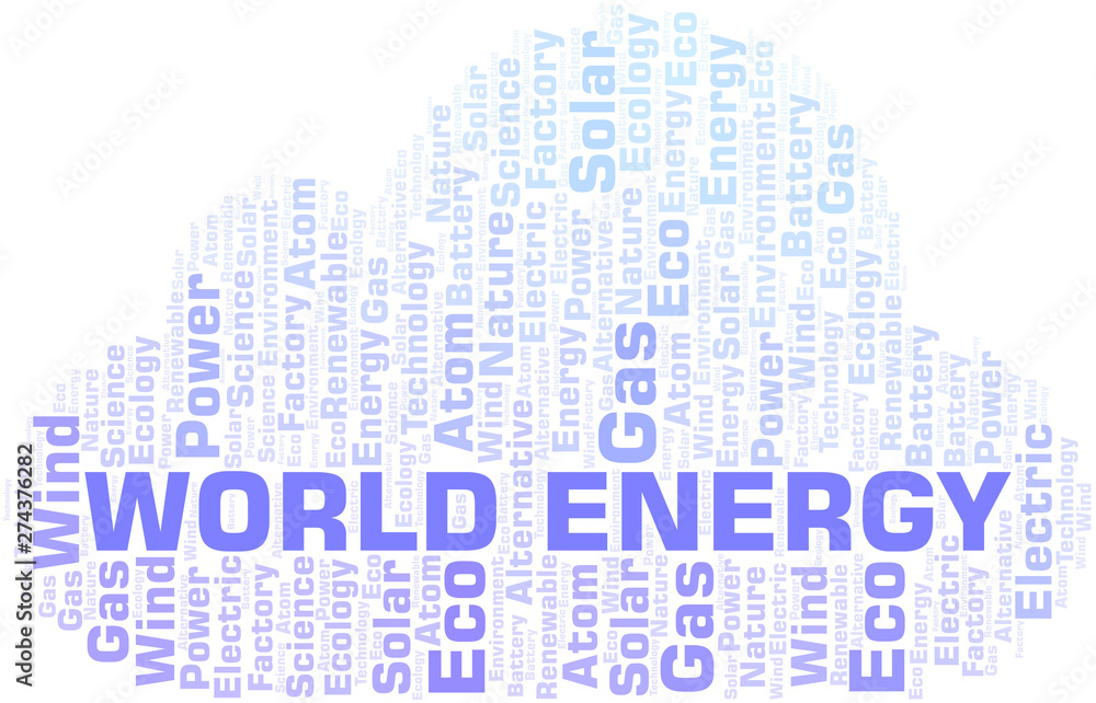 World Energy word cloud. Wordcloud made with text only.