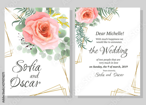 vintage card with roses