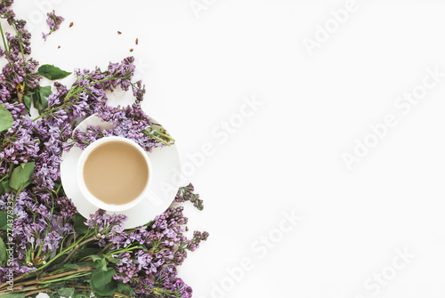 Coffee and flowers