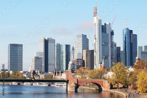 Downtown in Frankfurt in the city center  Germany