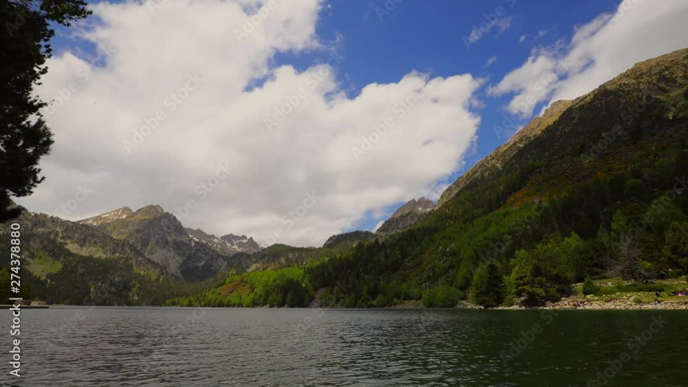 The beautiful Aiguestortes i Estany de Sant Maurici National Park of the Spanish Pyrenees in Catalonia, time lapse The beautiful Aiguestortes i Estany de Sant Maurici National Park of the Spanish Pyrenees in Catalonia, time lapse