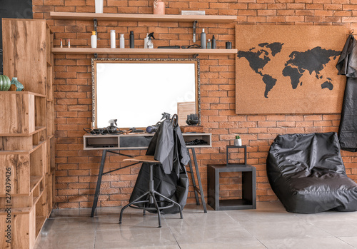 Interior of modern hairdres...