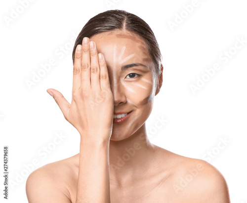 Asian woman with contouring...