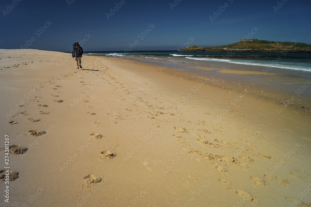 walking a pilgrim´s path in vila nova de milfontes, portugal
