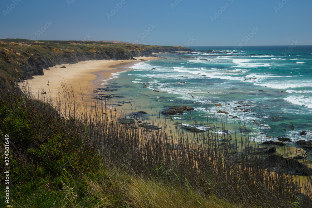 walking a pilgrim´s path in vila nova de milfontes, portugal