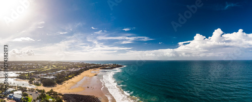 Aerial drone view of Bargara beach and surroundings, Queensland, Australia photo