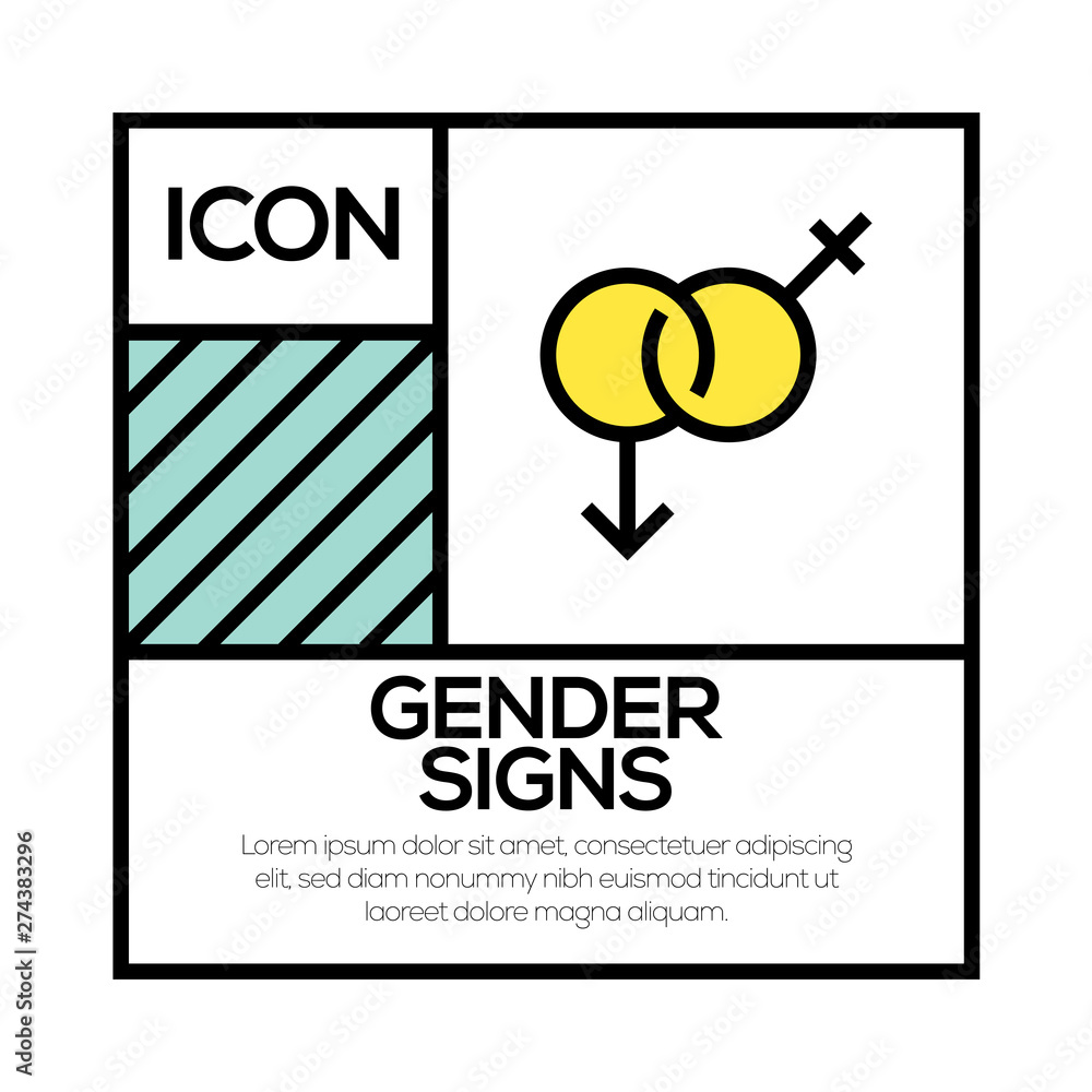 Obraz premium GENDER SIGNS ICON CONCEPT