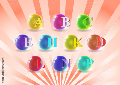 Vitamin complex. Colorful pill capsules. Icon of various vitamins in bright colors of the rainbow. Medical image, creative design.