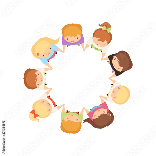 Kids Dancing In Circle Holding Hands Cute Little Boys And Girls Playing Together Top View Cartoon Vector Illustration Stock Vector Adobe Stock Kids Dancing In Circle Holding Hands Cute Little Boys And Girls Playing Together Top View Cartoon Vector Illustration Stock Vector Adobe Stock