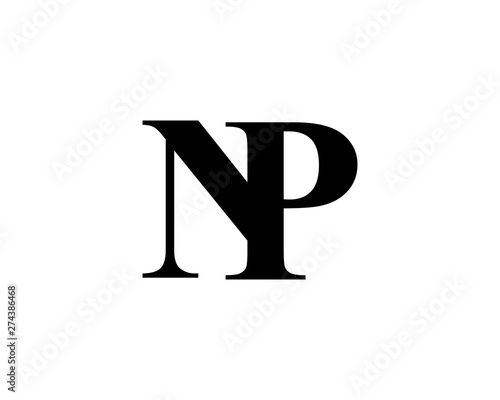 Initial text Np, Creative for business template icon