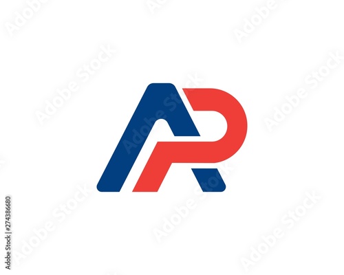 Initial AP, PA, creative text logo business template icon design