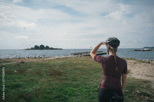 Searching quiet roads, pine trees and olive orchards, Istria