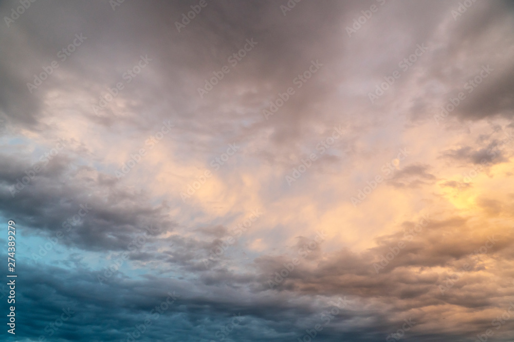 Dramatic sky with colorful clouds Dramatic sky with colorful clouds