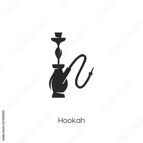 hookah icon. sisha icon vector. Linear style sign for mobile concept and web design. Pipe symbol illustration. vector graphics - Vector	