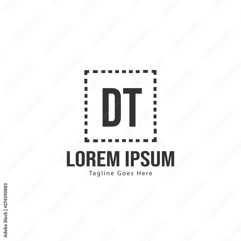 Initial DT logo template with modern frame. Minimalist DT letter logo vector illustration Initial DT logo template with modern frame. Minimalist DT letter logo vector illustration