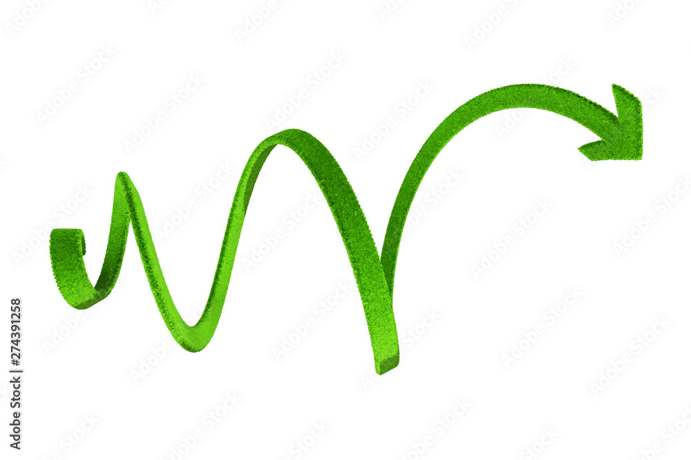 Green arrow, environmental protection Green arrow, environmental protection