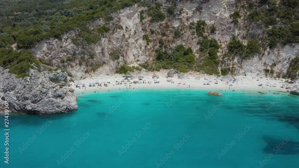 Beautiful Lefkada Beach with blue waters. Greece Beautiful Lefkada Beach with blue waters. Greece