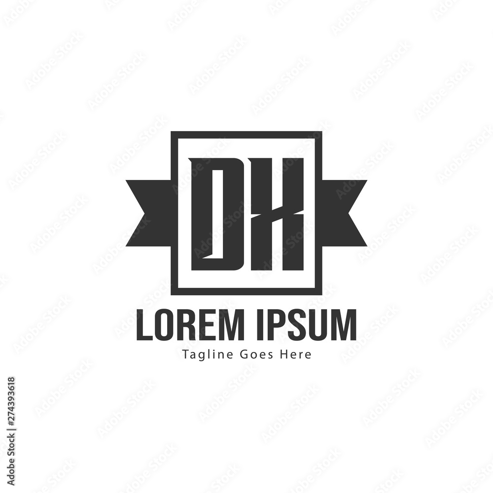 Initial DX logo template with modern frame. Minimalist DX letter logo vector illustration Initial DX logo template with modern frame. Minimalist DX letter logo vector illustration