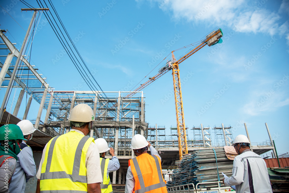 People on construction site