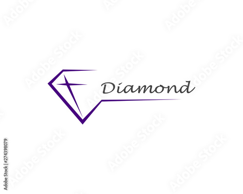 Diamond logo and vector illustration
