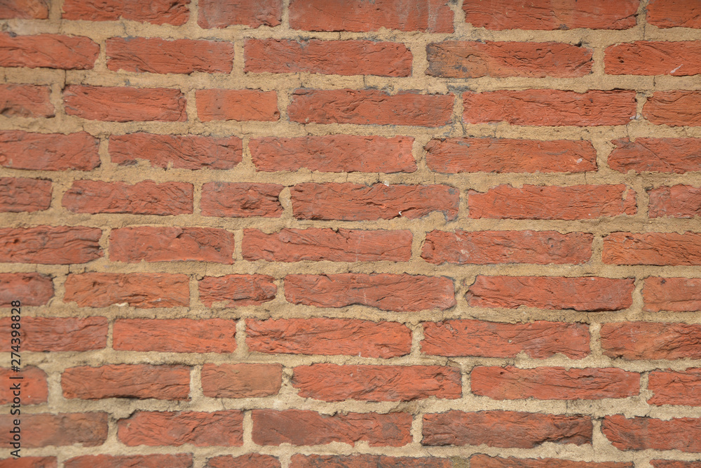 Naklejka premium old red brick wall background