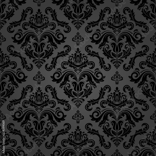 Orient classic pattern. Seamless abstract background with vintage elements. Orient dark background