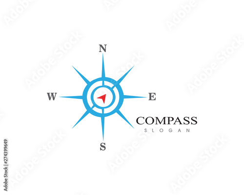 Compass Logo sign Template vector icon illustration design