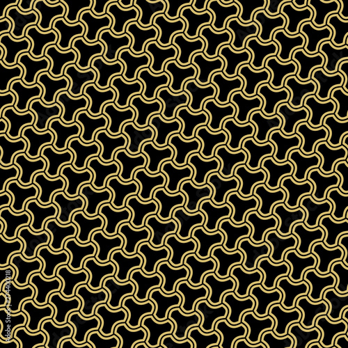 Seamless ornament. Modern background. Geometric modern golden pattern