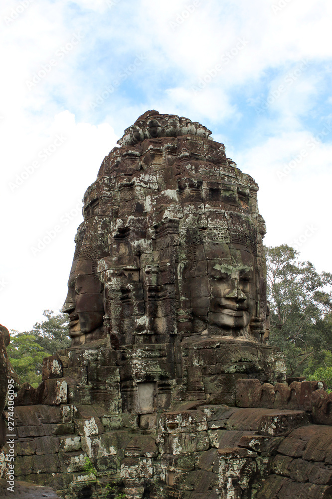 Buddha's face in Bayon Temple, Angkor Wat.