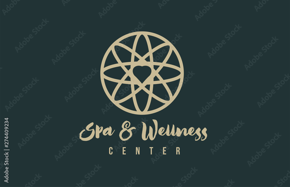 spa and wellness flower creative logo icon design concept idea