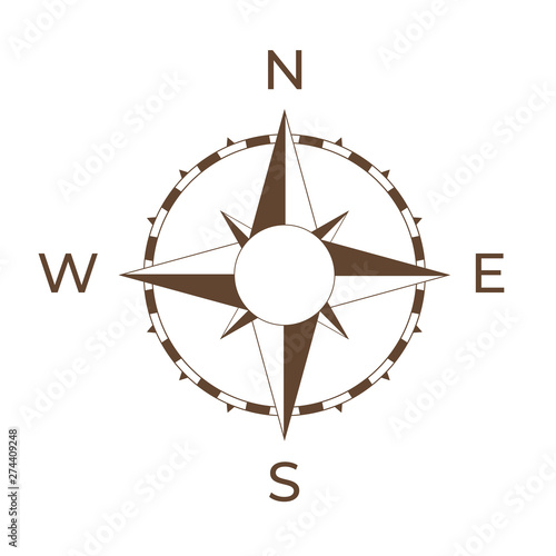 Vintage windrose with dials of winds directions.