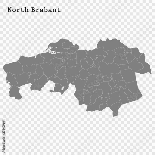 High Quality map is a province of Netherlands