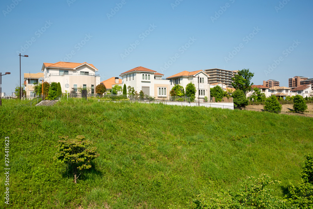 日本の住宅地 Japan's residential area, suburbs of Tokyo 日本の住宅地 Japan's residential area, suburbs of Tokyo