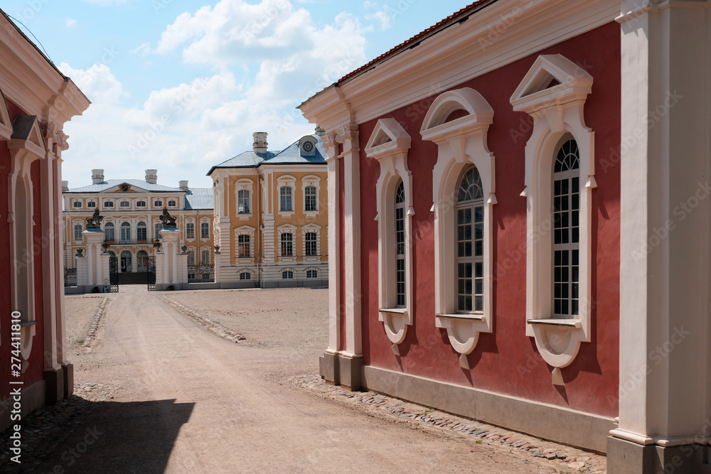 Rundale Imperial Palace in Latvia in summer