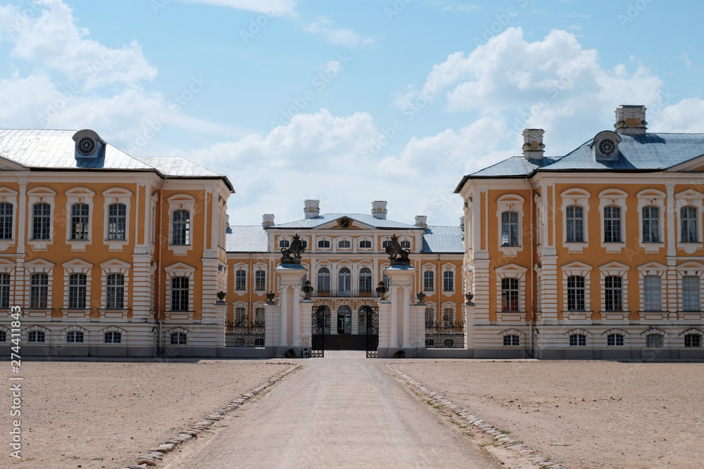 Rundale Imperial Palace in Latvia in summer