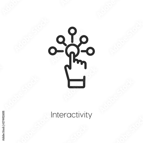 interactivity icon vector symbol sign