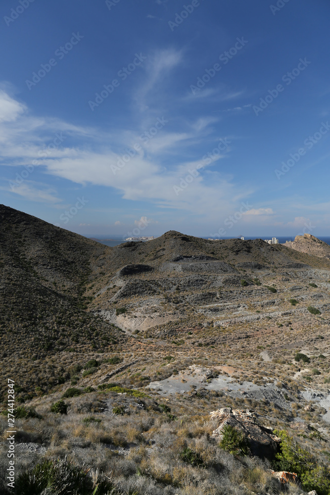 Mountains landscape of the National Park of Calblanque in Murcia, Spain. Mountains landscape of the National Park of Calblanque in Murcia, Spain.