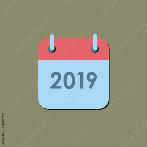 Happy New Year 2019 calendar